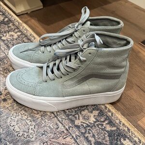 Vans High-Top Sneakers in Eggshell Blue